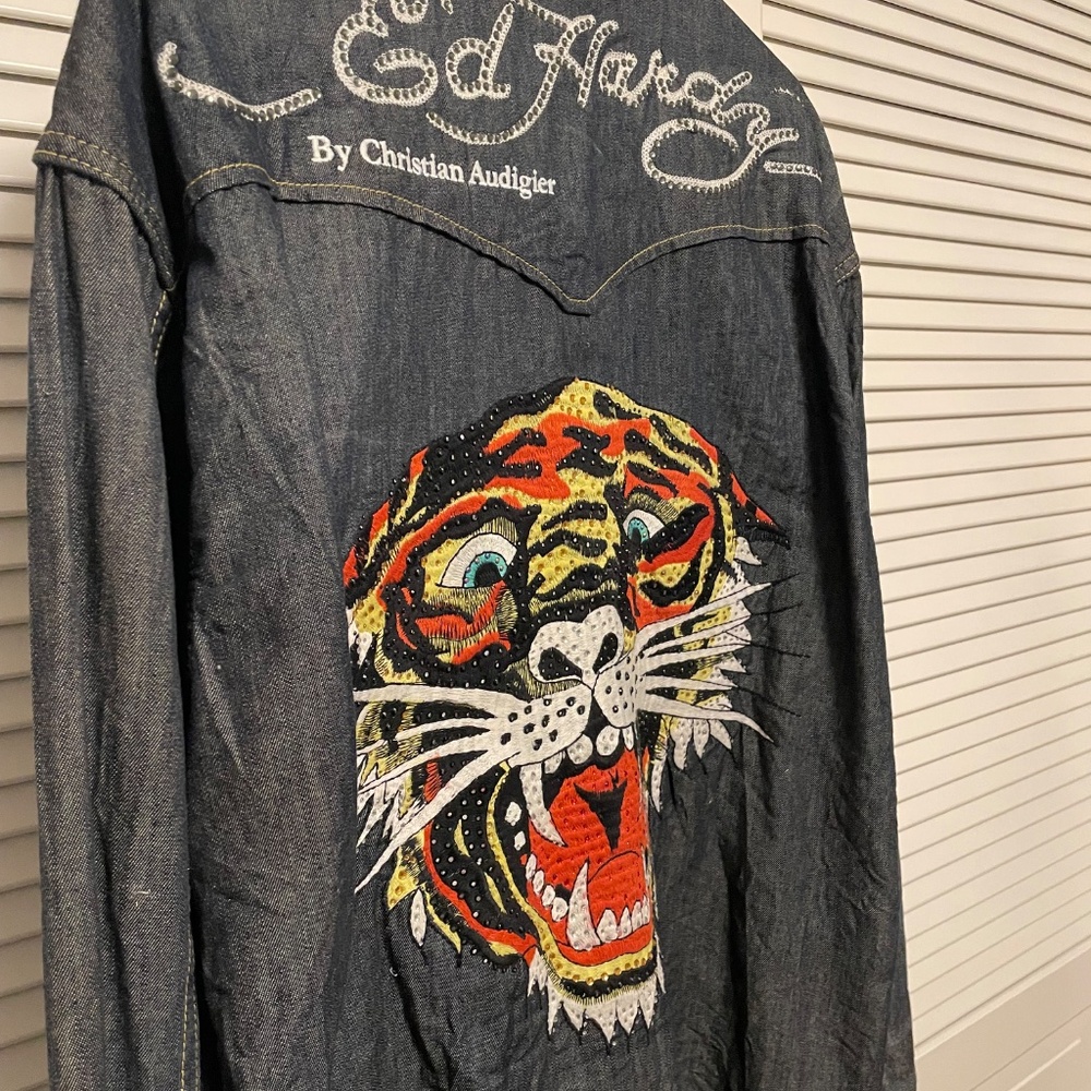 Ed Hardy by Christian Audigier Denim Shirt - Picture 3 of 10